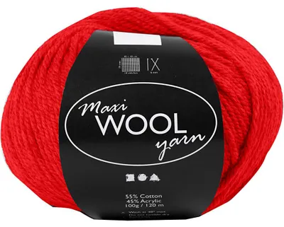 Produktbild von Wolle, L 125 M, Rot, 100 g/ 1 Knäuel [HOB-447407]