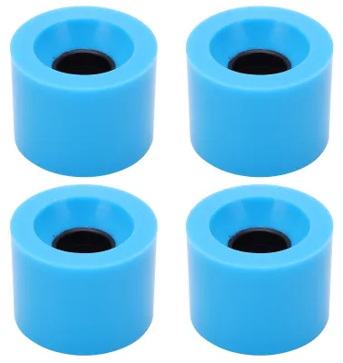 Productafbeelding van PUENTE, 4 stuks skateboardwielen, 60 x 45 mm, 78A, geschikt voor longboards en cruisers, vervangingsonderdelen, blauw