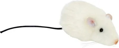 Produktbild von Hansa Toy 4828, Maus weiss 9 cm, Kuscheltier Stofftier Plüschtier