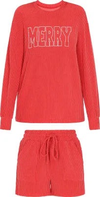 Immagine prodotto di Pigiama da donna SWIRLY - rosso ciliegia, S