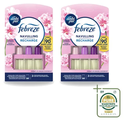 Productafbeelding van 2 x Ambi Pur 3Volution navulling - Bloemengeur - 20 ml - Voordeelverpakking - 2 stuks