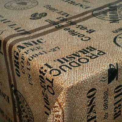 Produktbild von DecoHomeTextil Wachstuch Wachstischdecke Tischdecke Gartentischdecke gefaltet Kaffeesack 130 cm x 160 cm Eckig