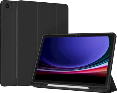Produktbild von Accezz Smarte Klapphülle aus Silikon Samsung Galaxy Tab A9 Plus - Schwarz