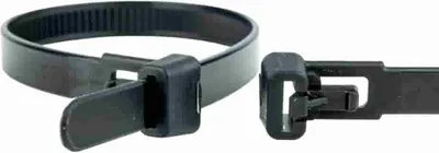 Produktbild von 100 Kabelbinder wiederlösbar 300 x 7,6mm schwarz