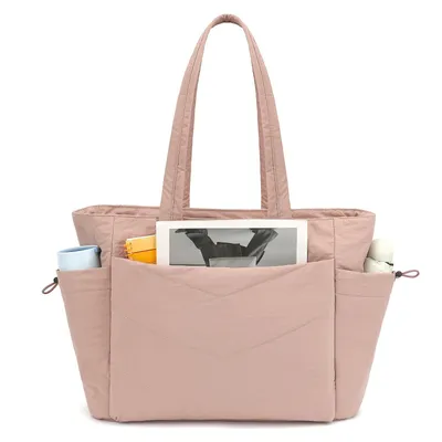 Produktbild von Umhängetasche Handtasche gesteppte Tragetasche Messenger Laptop Tasche Mit Laptopfach und Reißverschluss für Schule Arbeit Reisen