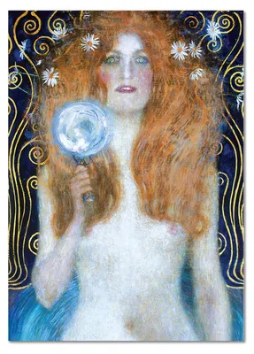 Produktbild von Giallobus - Nahaufnahme von Nuda Veritas - Gustav Klimt - 70L x 100W cm - Bild - Acrylglas