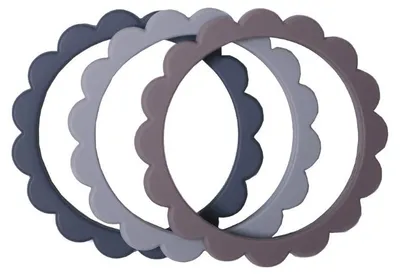 Produktbild von MUSHIE - FLOWER BRACELET(3pack) Steel/D.gray/Stone 70.027.01