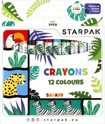 Image de Crayons de cire pour bougies 12 couleurs Safari