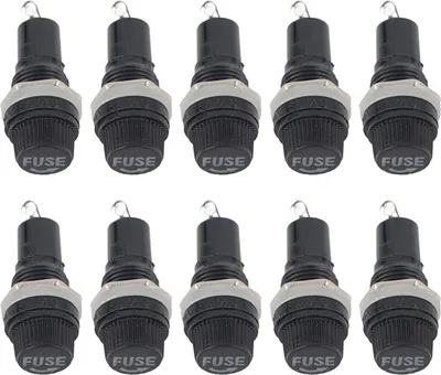 Obrázok produktu pre 10ks skrutkovacie puzdro držiaka poistiek pre rozhlasové sklenené trubice 5 x 20 mm