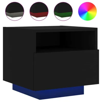 Immagine prodotto di Comodino con Luci LED Nero 40x39x37 cm