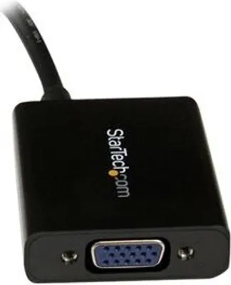 Zdjęcie produktu dla StarTech.com DVI2VGAE, 0,19 m, 1920 x 1080 px, 720p, 1080p, Czarny, Aktywny konwerter video, 0 - 60 °C