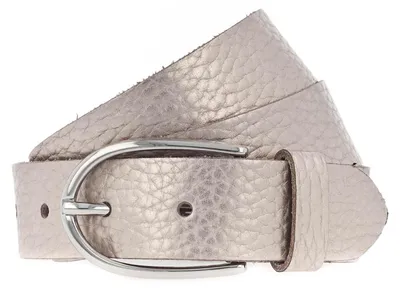 Produktbild von Vanzetti Leder Gürtel Glitter Radiance 30mm Metallic Belt W110 Platinumgold Metallic beige