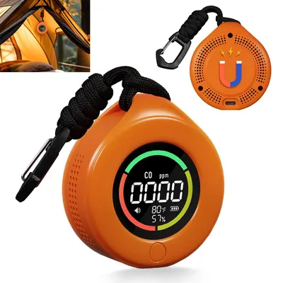 Produktbild von Tragbarer CO2 Melder, Mini CO2 Messgerät, CO2 Sensor mit Vollfarb LCD, Kontrollleuchte, Alarm, Automatische Kalibrierung, für Zuhause,Büro,Gewächshaus