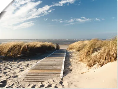 Produktbild von Eva Gruendemann: Nordseestrand auf Langeoog - Steg, Produkt:Poster, Größe (HxB):30x40 cm / Poster