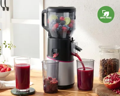 Produktbild von Rush Clear™ Slow Juicer für ganze Früchte, 160mm Einfüllschacht, geräuscharmer ≤65 dB, kraftvoller 250W Motor, 800ml