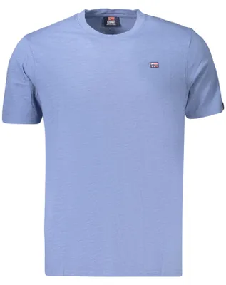 Produktbild von Herren Kurzarm T-Shirt Blau mit Logo und Applikation - Norwegen 1963