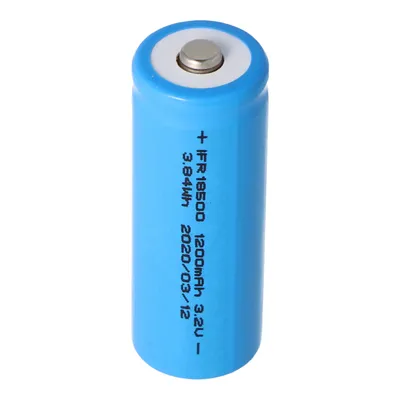 Obrázek produktu pro IFR 18500 1200mAh 3,2V LiFePo4 bateriový vrchní díl s nechráněnou hlavou, rozměry cca 50,7x18,15mm