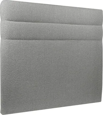 Productafbeelding van Kopstuk, model Linien – Grijs bouclé-stof, 135 cm