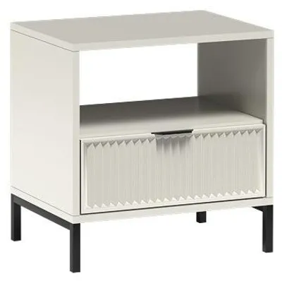 Produktbild von Masseno Nachttisch ZIGO Nachtschrank Beistelltisch für Schlafzimmer 54,5 x 54,5 x 40,6 cm Kaschmir