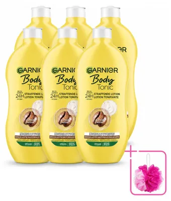 Imagen del producto de 6 x Loción corporal Garnier Body Tonic - reafirmante e hidratante - 400 ml - Paquete ahorro - 6 unidades