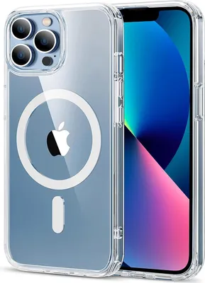 Produktbild von CoolGadget Handyhülle für Apple iPhone 13 Pro MagSafe, Transparent, aus Silikon & Acryl-Kunststoff, mit integriertem Magnet, verstärktem Kantenschutz, Display- & Kameraschutz, präzisen Aussparungen und leichtgängigen Tasten, passgenau, robust, erhält den Original-Look.