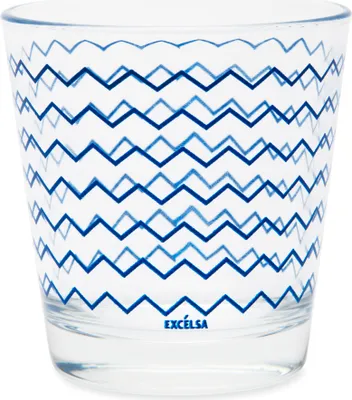 Zdjęcie produktu dla Zestaw Excelsa 6 szklanek Enjoy Greca 25 cl z niebieskiego szkła
