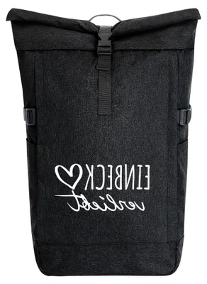 Produktbild von Kurierrucksack Einbeck 30-44 Liter Schwarz Melange Fairtrade Rolltop