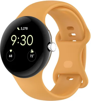 Produktbild von Bizon Strap Watch Silicone S für Google Pixel Watch 3 (45 mm), Gelb