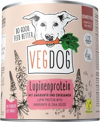 Produktbild von VEGDOG - Sensibelchen Dose No1 - Lupinenprotein  |  6x800g