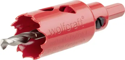 Produktbild von wolfcraft GmbH 5465000, Einzelbild, Bohrer, Gipskarton, Nicht-eisenhaltiges Metall, Kunststoff, Sperrholz, Stahl, Holz, Rot, Bimetallisch, Hochgeschwindigkeitsstahl (HSS)