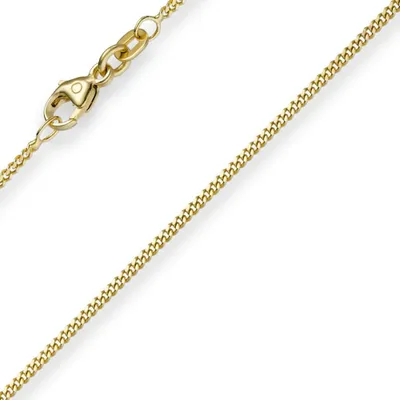 Immagine prodotto di Catena a maglia a nido d'ape, fine 1 mm, in oro giallo 585. Collana, 42 cm
