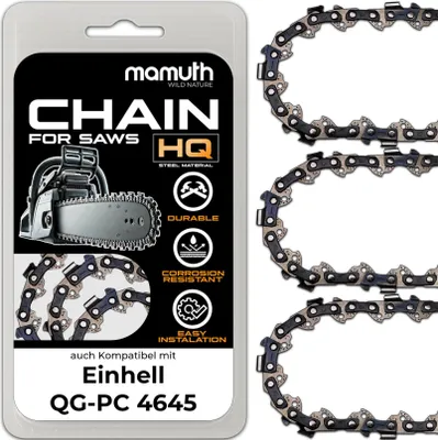 Produktbild von 3x Sägekette Kettensäge 40cm 1,5mm 0,325" 66 TG für Einhell QG-PC 4645