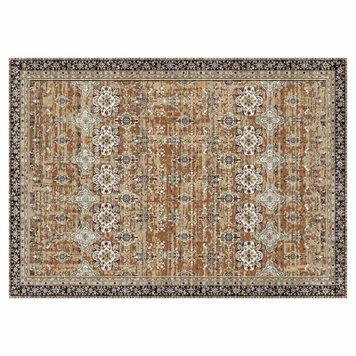Produktbild von Flächenteppich Im Vintage-Stil Waschbarer Teppich Rutschfester Wohnzimmerteppich Innenmatte für Schlafzimmer und Wohnzimmer 2743x3658 Mm Kurzflor