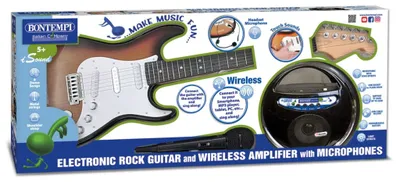 Immagine prodotto di Chitarra rock elettrica con amplificatore, microfono e cuffie