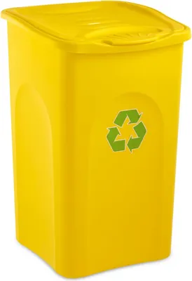 Image de Poubelle jaune 50 litres en matériau 100% recyclé