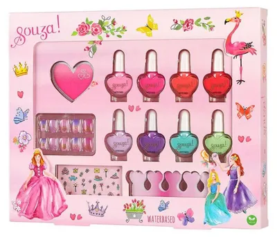 Produktbild von Nagellacke und Nagelzubehör für Kinder, Set mit 12 Teilen. Prinzessin Souza!