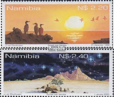 Produktbild von Briefmarken Namibia - Südwestafrika 1999 Mi 1002-1003 (kompl.Ausg.) postfrisch Eintritt in das Jahr 2000