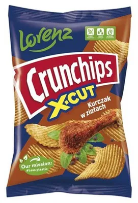 Obrázek produktu pro Crunchips X-Cut Kuřecí bramborové lupínky s bylinkami 140 g