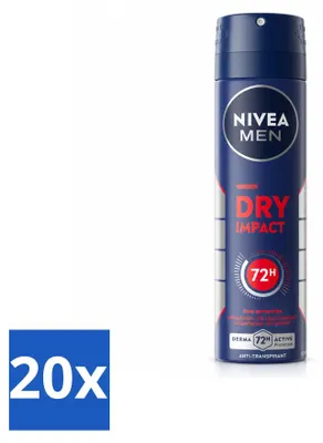 Produktbild von 20 x NIVEA MEN Deodorant Spray Dry Impact 150 ml - Vorteilspackung - 20 Stücke