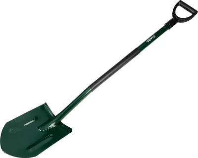 Produktbild von VERTO Spaten Schaufel Gärtnerspaten Länge: 120 cm Grün und Schwarz - Scharfer Spaten