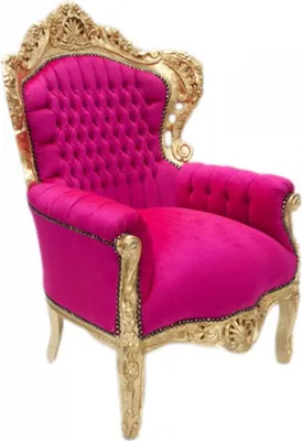 Produktbild von Casa Padrino Barock Sessel King Pink / Gold 85 x 85 x H. 120 cm - Möbel im Antik Stil