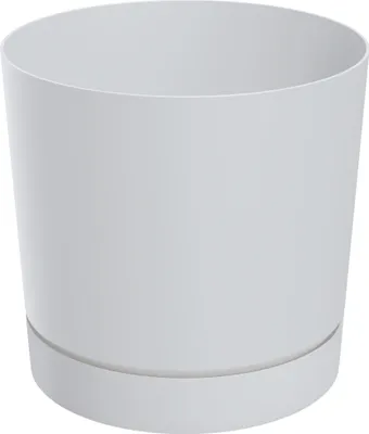 Produktbild von 3.10 Blumentopf TUBO aus Kunststoff - ca. Ø 47 x 43,5 cm - Pflanztopf mit Untersetzer - Farbe: Weiß