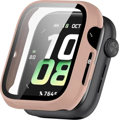 Image de Étui de protection en plastique PC + verre trempé H9 rose pour Honor Watch 5