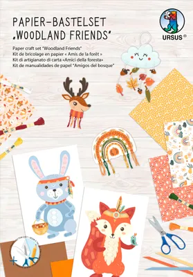 Produktbild von URSUS Papier-Bastelset, 34 Teile, ideal für Weihnachtsdeko und Handarbeiten