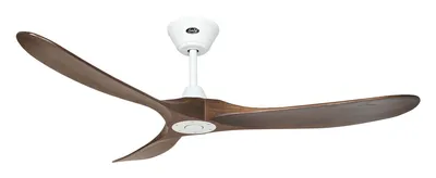 Produktbild von Energiespar Deckenventilator mit Fernbedienung Eco Genuino Matt Weiß / Nussbaum 152 cm