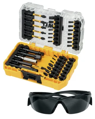 STANLEY BLACK+DECKER Bit-Set mit Schutzbrille DEWALT Bit-Set FlexTorq 38-teilig DT70733T-QZ mit Schutzbrille