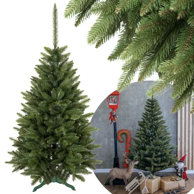 Obrázek produktu pro Umělá vánoční stromek Smrk Bergamo, hustý stromek + stojan, jako živý 150 cm