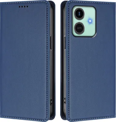 Produktbild von Handyhülle für Honor Play10, Kunstleder Klapphülle Stoßfeste Magnetische Hülle mit Ständer Dunkelblau