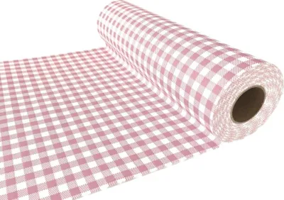 Produktbild von Airlaid Tischläufer Landhaus in Altrosa kariert, 33,3 cm x 20 m , 1 Stück - APARTina