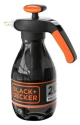 Image de BLACK+DECKER Vaporisateur 2 L - Pulvérisateur à pression avec buse réglable - Vaporisateur à pompe pour plantes et nettoyage - Pulvérisateur pour plantes à pression - Noir Orange